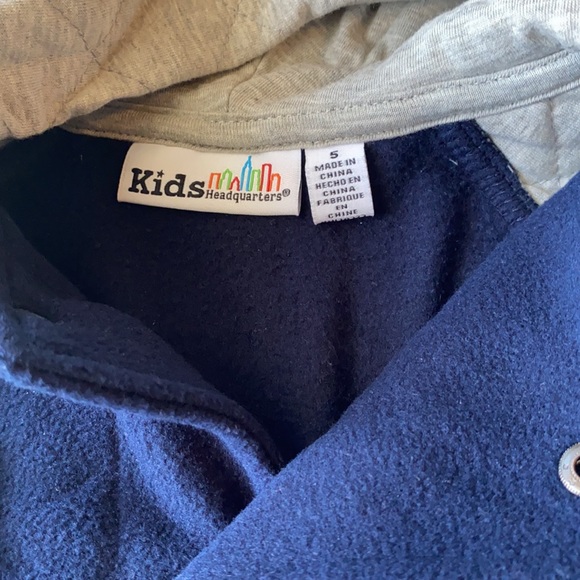 Boys hooded fleece Varsity style jacket - Picture 3 of 3